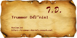 Trummer Dániel névjegykártya